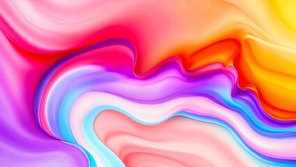 Obraz premium Abstract Composition With Swirling Shapes, Saturated Colors, And Fluid Texture