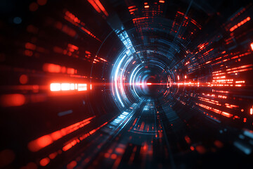 Obraz premium Abstract Futuristic Tunnel Design