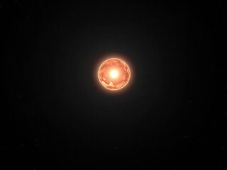 Fototapeta premium A stunning image of a distant star and its planetary system, galaxy, star, background, astronomy