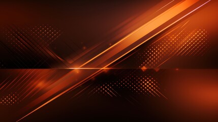 Fototapeta premium Futuristisches orangefarbenes Streifenmuster mit geometrischen Elementen