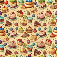 seamless pattern cake.
