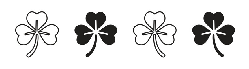 Vector Clover Icon Set. Clover Symbols