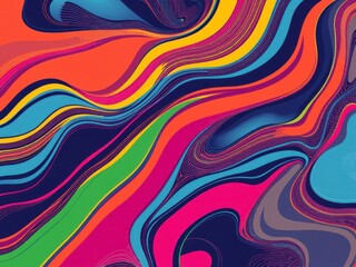Dynamic and colorful abstract vector background with geometric shapes and flowing lines, graphic, pattern, digital