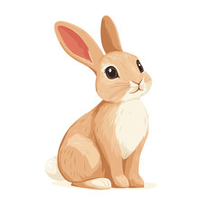Obraz premium Vector watercolor style bunny illustration of a rabbit easter bunny Clip art image on a white background