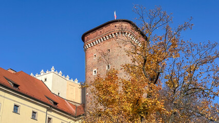 Krakow Old Town St. Mary's Basilica Main Market Square St Florians gate and Barbakan Royal Castle...