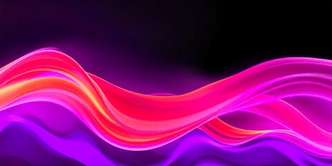 Fototapeta premium Vibrant Abstract Waves of Pink and Purple