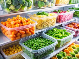Obraz premium Frozen Vegetable Storage: Refrigerator Organization Tips & Best Practices for Freshness