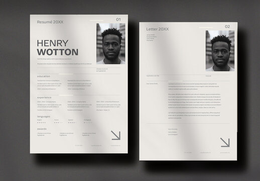 Simple and Clean Resume and Cover Letter