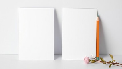 A vertical greeting card mockup template featuring a customizable design in a realistic photo setting, design, creativity, vertical