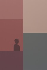 Abstract Silhouette in Earthy Tones A Modern Artistic Expression in Contemporary Art