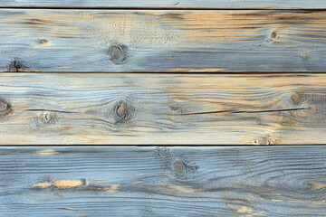 Fototapeta premium a rustic arrangement of wooden boards with natural weathered grain and subtle blue and beige hues 