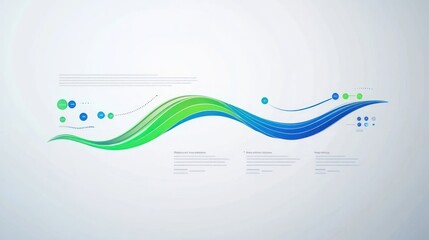 Abstract wave infographic design with vibrant color gradients and data points.