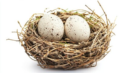 Obraz premium Natures Nest with Eggs A Beautiful Symbol of Life, Growth, and Renewal in Our Environment