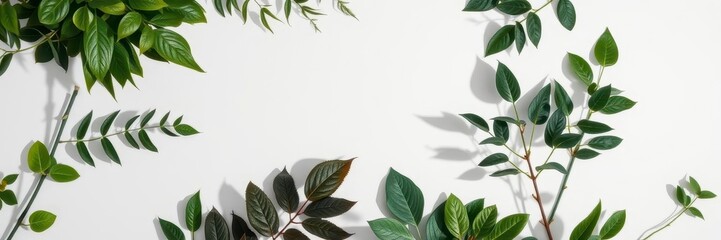 Open magazine mockup with realistic plant shadows on a customizable background, open, mockup, marketing
