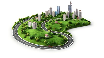 investment planning roadmap with key milestones isolated on white background