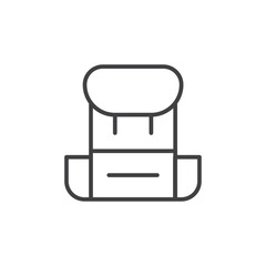 Backpack icon Vector logo set flat