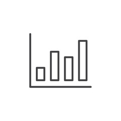 Bar chart icon Vector logo set flat