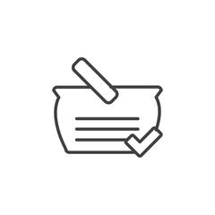 Basket check icon Vector logo set flat