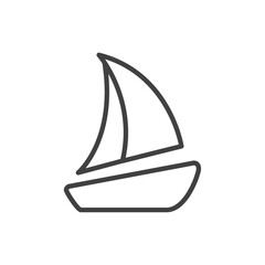 Boat icon Vector logo set flat
