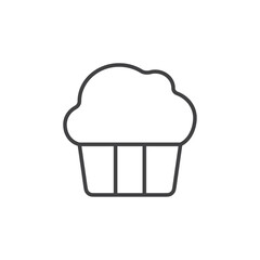 Cupcake icon Vector logo set flat