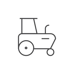 Farming tractor icon Vector logo set flat