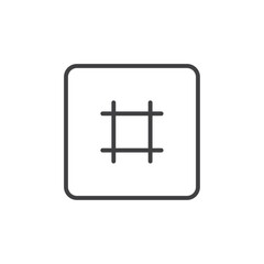 Hashtag key icon Vector logo set flat