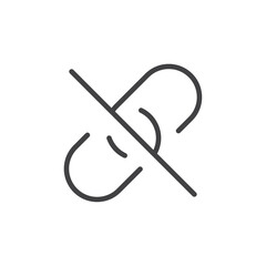 No link icon Vector logo set flat