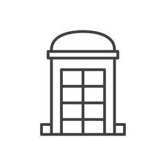 Phone booth icon Vector logo set flat