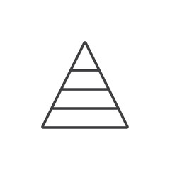 Pyramid chart icon Vector logo set flat