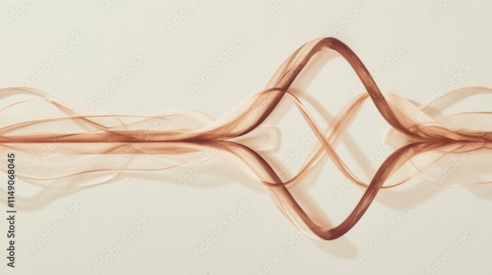 Poster abstract rounded lines on a light background
