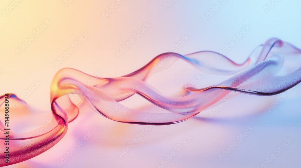 Poster abstract rounded lines on a light background
