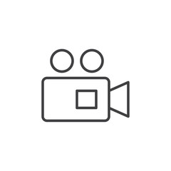 Video camera icon Vector logo set flat