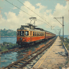 Obraz premium train,rail