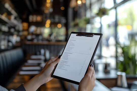 Restaurant Menu in Hands - Cafe Dining Experience