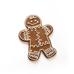 Gingerbread Man, Gingerbread Man Cookie, Sugar Cookie, Christmas Cookie, Ginger Man Cookie on White Background, Gingerbread Man Cookie Cutter, Pastry, Cafe Cookie, 