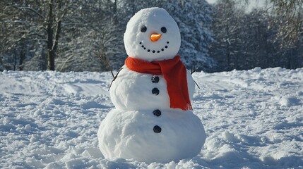 snowman on the snow