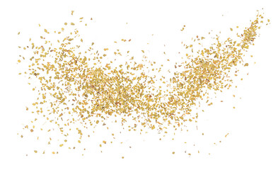 Dried oregano leaves flying, isolated on white background