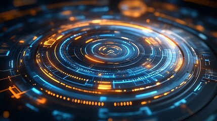 Abstract Futuristic Technology Interface Design