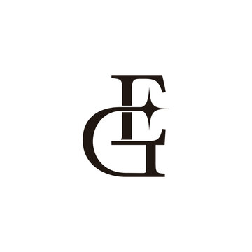 letters ge stargaze simple logo vector