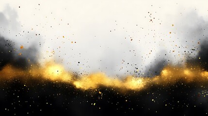 Abstract Gold Black and Gray Explosion of Color