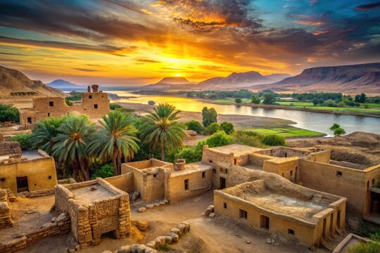 Ethereal Kurna: Abandoned Village on Nile's West Bank, Luxor, Egypt - Ancient Ruins, Theban Hills, Desert Landscape Photography
