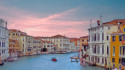 view of the grand canal venice italy, vaporetto
