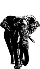 elephant isolated on white