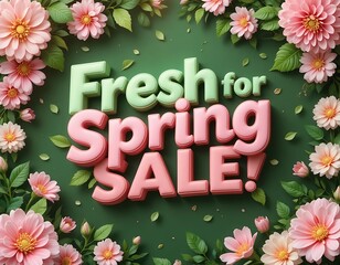 Fresh Spring Sale 3d text ideas