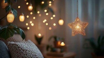 A golden star with subtle glowing accents, evoking the feeling of personal and professional success and accomplishment in an elegant design.