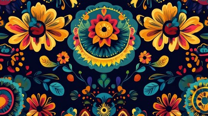 Fototapeta premium Unique AI Art Depicting a Mexican Celebration