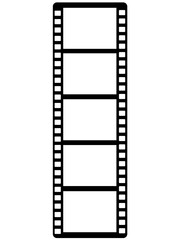 Film - photo frame. Cellulose film. Photo film - decor for registration of photos and storyboards. Film for the camera five frames. Vector picture	