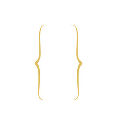 Simple Gold Text Bracket Hand Drawn 