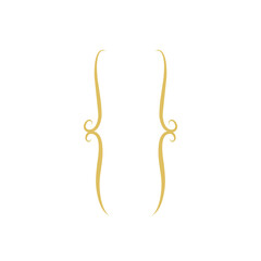 Simple Gold Text Bracket Hand Drawn 