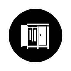 wardrobe icon, simple vector design